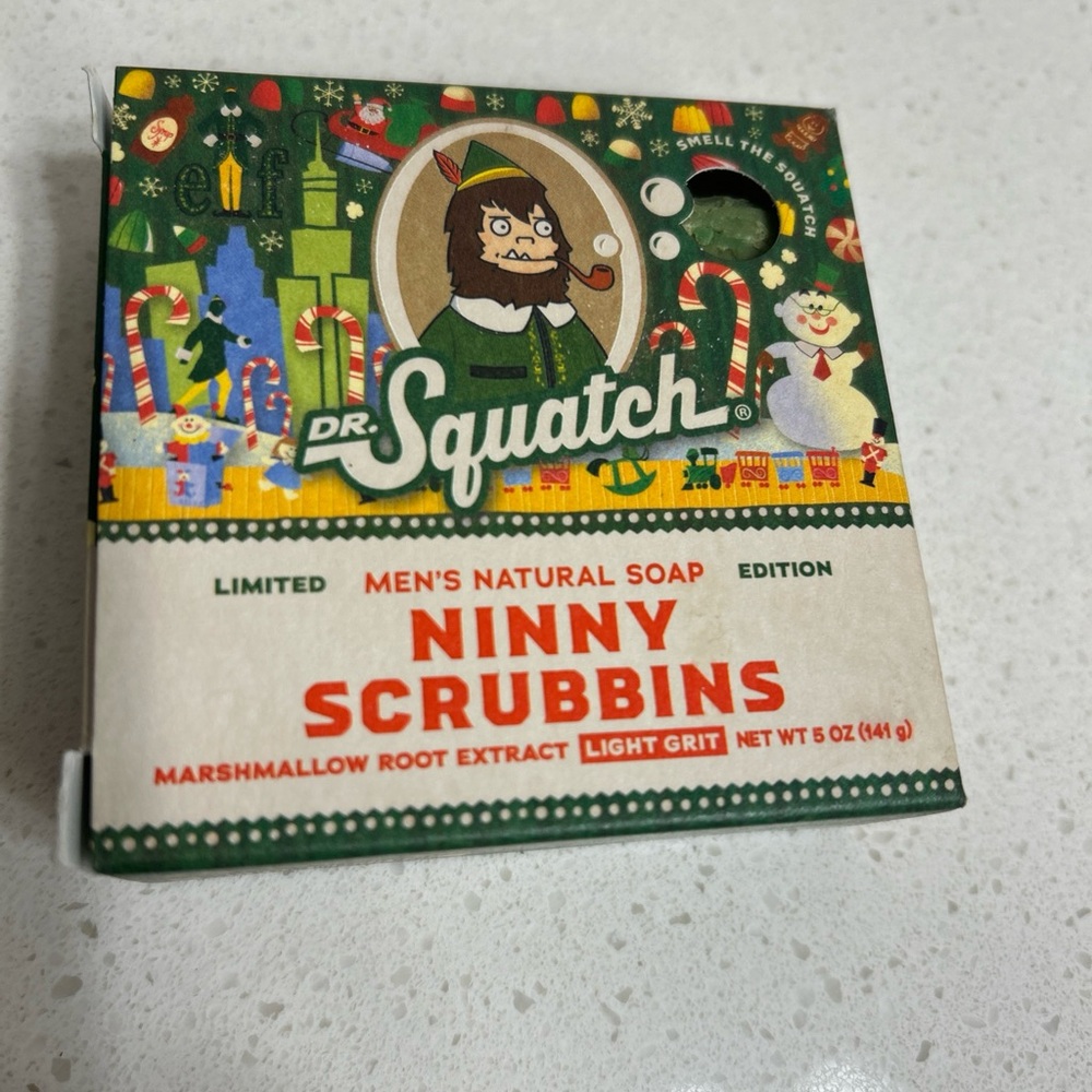 Dr. Squatch Ninny Scrubbins Men's Natural Soap - Green and Red